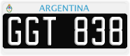 License plate of Argentina, Cars (1995, ABC 123)