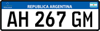 License plate of Argentina, Cars (Mercosur, AB 123 CD)