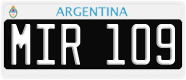 License plate of Argentina, Cars (1995, ABC 123)