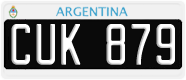 License plate of Argentina, Cars (1995, ABC 123)