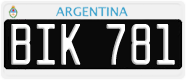 License plate of Argentina, Cars (1995, ABC 123)
