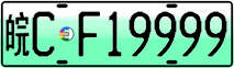 License plate of China, Electric vehicles