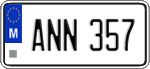 License plate of Malta, Regular plates (ABC 123)