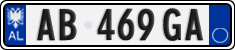 License plate of Albania, Cars (2011)