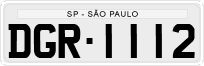 License plate of Brazil, Private owners (1990)