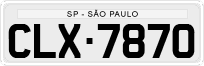 License plate of Brazil, Private owners (1990)