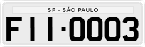 License plate of Brazil, Private owners (1990)
