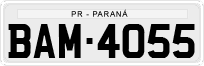 License plate of Brazil, Private owners (1990)