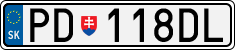 License plate of Slovakia, Cars