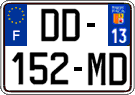 French license plate, SIV (ordinary)