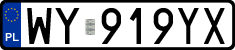 License plates of Poland, Regular car plates