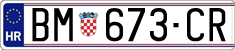 License plate of Croatia, Regular plates
