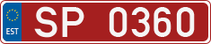 License plate of Estonia, Sportcars