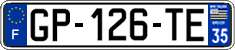 French license plate, SIV (ordinary)