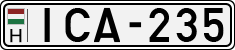 license plates of Hungary, Cars (1990)