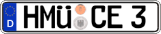 German license plate, Regular plates
