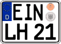 German license plate, Regular plates