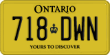 Ontario, Service plate (123-DAB)