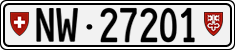License plate of Switzerland, Cars