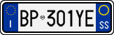 License plate of Italy, Cars (1994 year series)