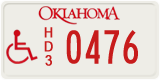 Oklahoma, Vehicles for disabled persons