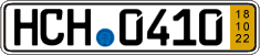 German license plate, Short-term transit plates