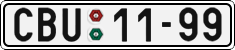 License plate of the Czech Republic, Cars (1960)