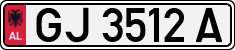 License plate of Albania, Cars (1993)