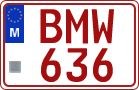 License plate of Malta, Regular plates (ABC 123)