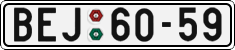 License plate of the Czech Republic, Cars (1960)