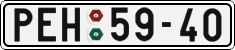 License plate of the Czech Republic, Cars (1960)