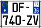 French license plate, SIV (ordinary)