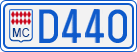 License plate of Monaco, Cars