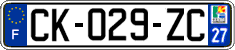 French license plate, SIV (ordinary)