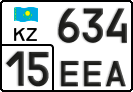 License plate Kazakhstan, Private owners (2012)