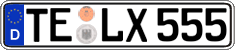 German license plate, Regular plates