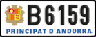 License plate of Andorra, Cars (A 1234)