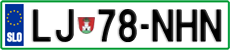 License plate of Slovenia, Cars