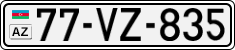 License plate of Azerbaijan, Cars