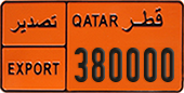 License plate of Qatar, Export transit plates