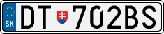 License plate of Slovakia, Cars