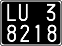 License plate of Italy, Cars (1927 year series)