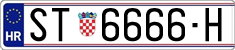 License plate of Croatia, Regular plates