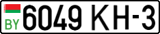 License plate Belarus, Cars (2004)