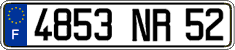 French license plate, FNI