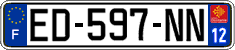 French license plate, SIV (ordinary)