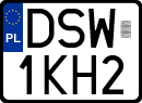 License plates of Poland, Special vehicles and motorcycles