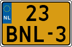 License plate of the Netherlands, Heavy Commercial Vehicles (1994 system)