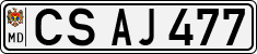 License plate of Moldova, Cars (1992)