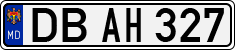 License plate of Moldova, Cars (1992)